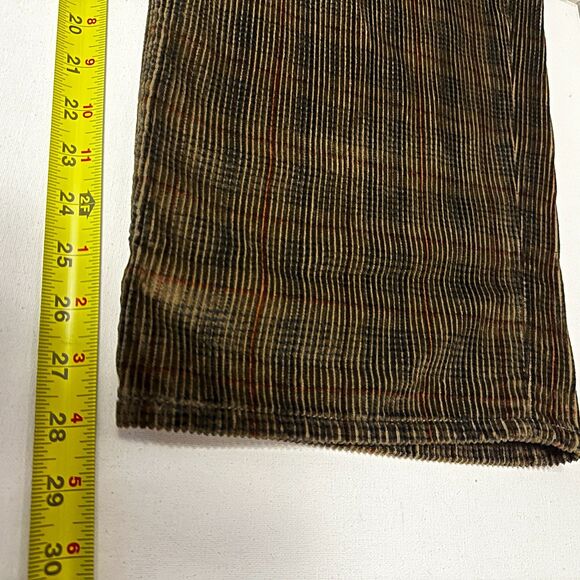 NWT Levi's 578 Baggy Corduroy Jeans Ennis Plaid Brown Size 33x30 (34X28) $98 - Picture 9 of 14